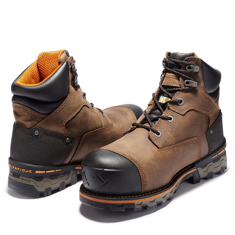 Bocanci De Muncă Timberland Barbati Maro/Negrii - Pro® Boondock 6\" Comp Toe - Romania - WVBMPA968